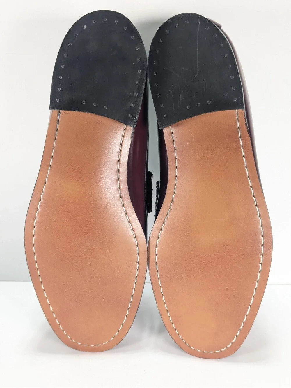 Mens 11EE Penny Loafer STUART McGUIRE Burgundy NWOB Leather Classic Dress Shoe